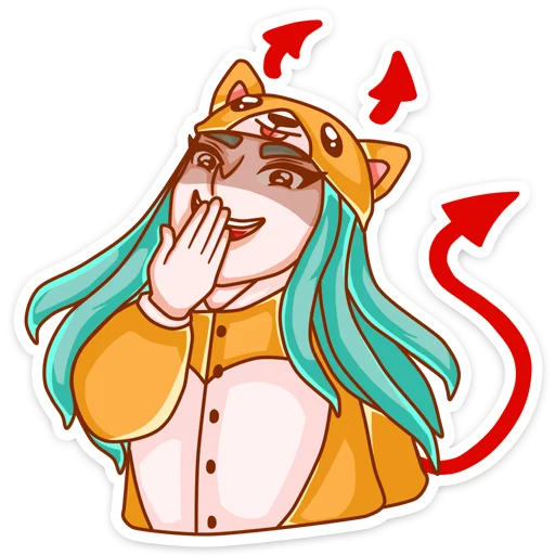 😈 Стикер «Каролина» для Telegram