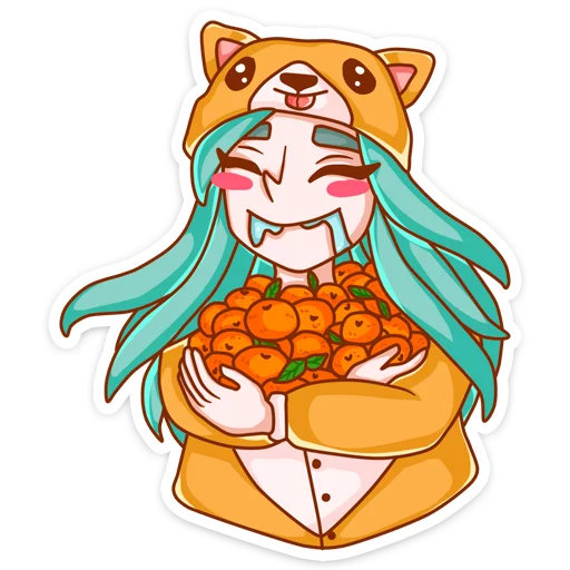 🍊 Стикер «Каролина» для Telegram