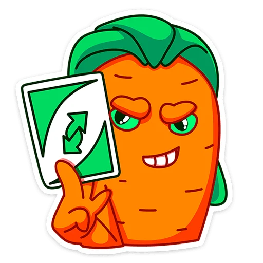 🙃 Стикер «Морквоша - без ГМО и кринжа» для Telegram