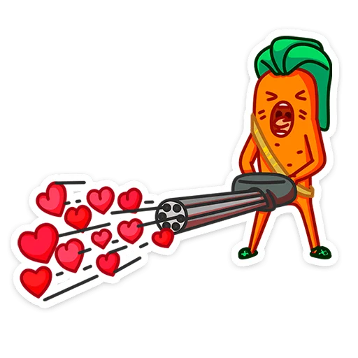 💞 Стикер «Морквоша - без ГМО и кринжа» для Telegram