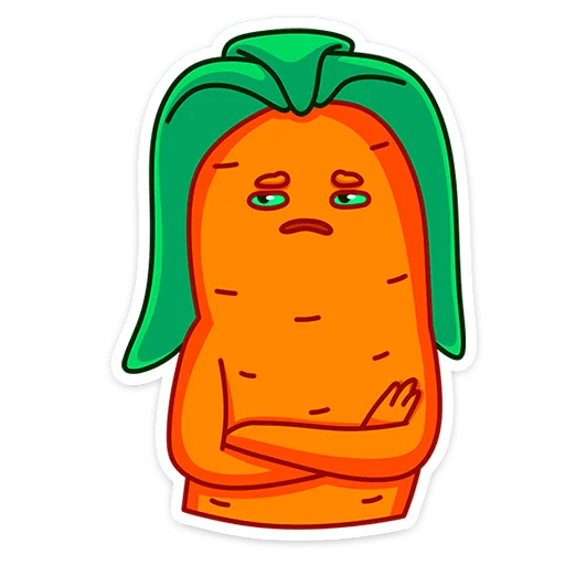 🙅‍♂ Стикер «Морквоша - без ГМО и кринжа» для Telegram