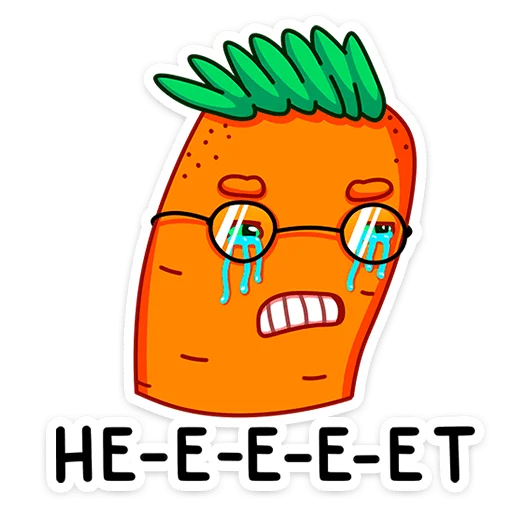 😬 Стикер «Морквоша - без ГМО и кринжа» для Telegram