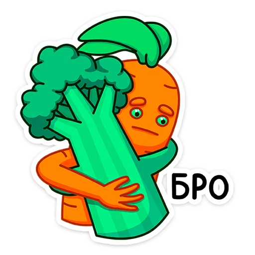 🥦 Стикер «Морквоша - без ГМО и кринжа» для Telegram