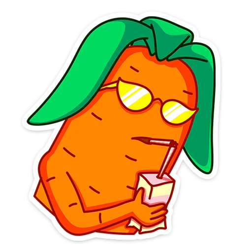😎 Стикер «Морквоша - без ГМО и кринжа» для Telegram