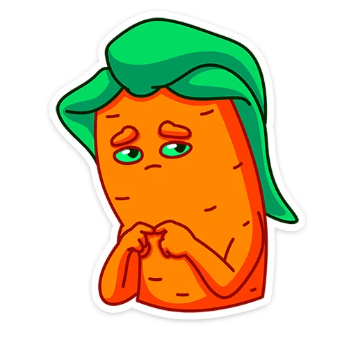 🥺 Стикер «Морквоша - без ГМО и кринжа» для Telegram