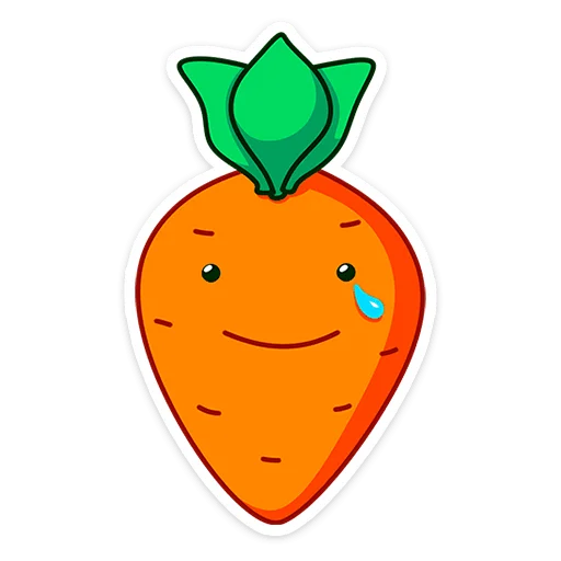 🥲 Стикер «Морквоша - без ГМО и кринжа» для Telegram