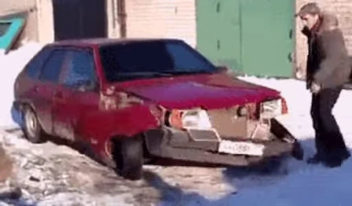 😡 Стикер «Car crash» для Telegram