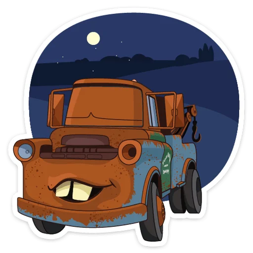 😴 Стикер «Тачки» для Telegram
