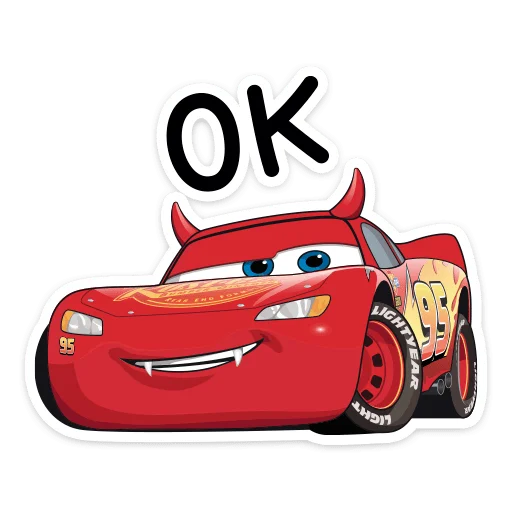 😏 Стикер «Тачки» для Telegram