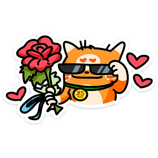 ⭐ Стикер «Рыжий кот Кешбэкс» для Telegram