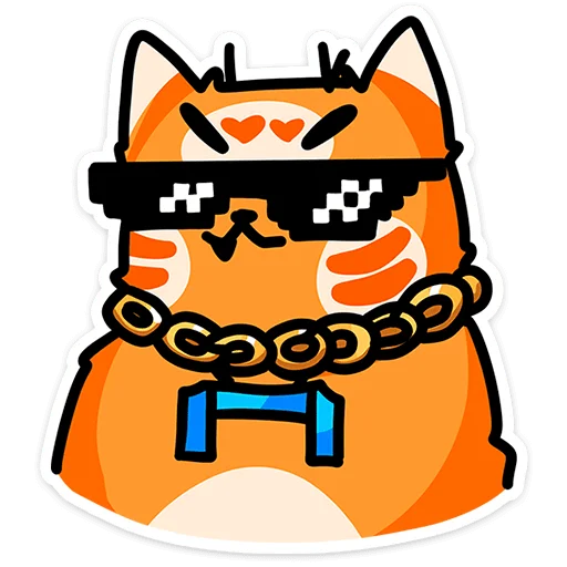 ⭐ Стикер «Рыжий кот Кешбэкс» для Telegram