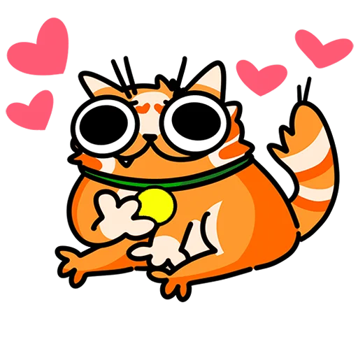 🥰 Стикер «Рыжий кот Кешбэкс Без Текста» для Telegram