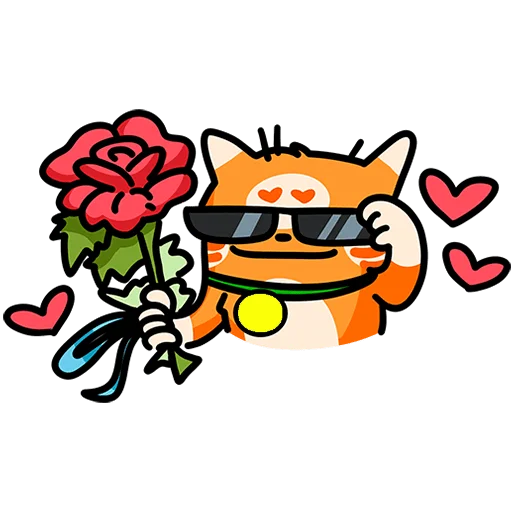 😎 Стикер «Рыжий кот Кешбэкс Без Текста» для Telegram