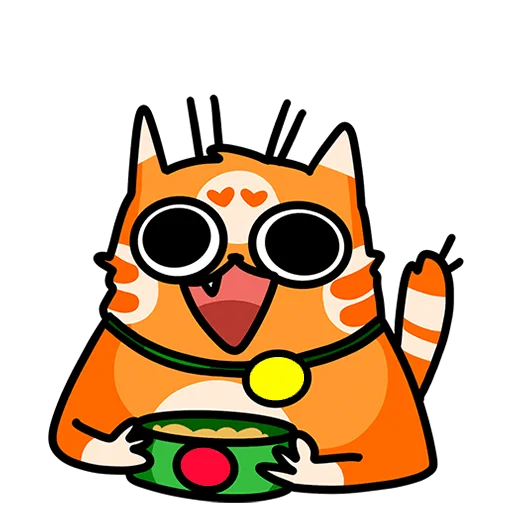 😋 Стикер «Рыжий кот Кешбэкс Без Текста» для Telegram