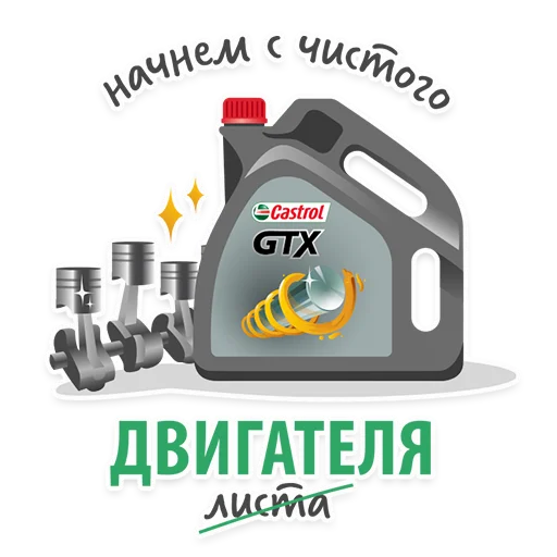 😉 Стикер «Castrol» для Telegram