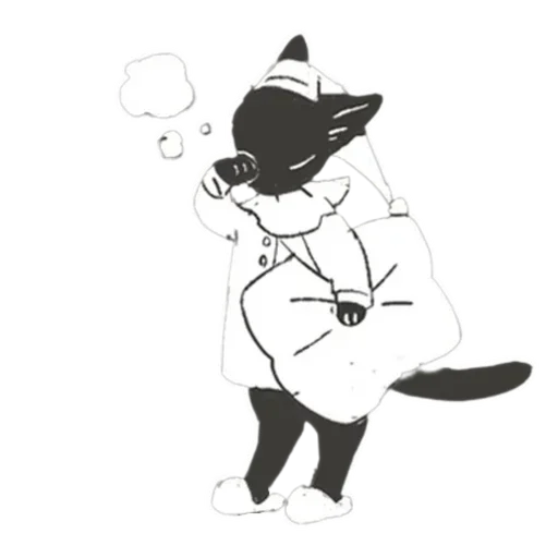 😪 Стикер «Cat and Rabbit in Wonderland» для Telegram