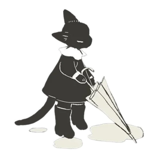 ☂️ Стикер «Cat and Rabbit in Wonderland» для Telegram
