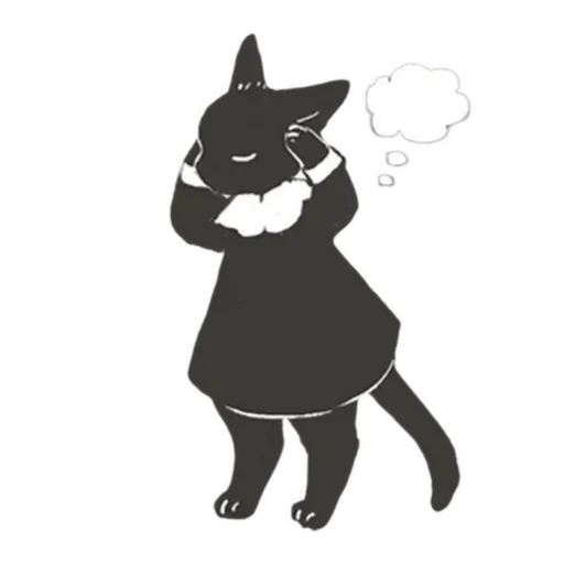 💭 Стикер «Cat and Rabbit in Wonderland» для Telegram