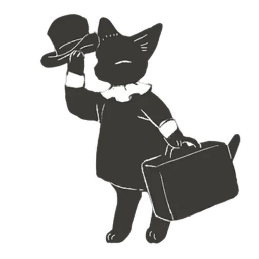 🧳 Стикер «Cat and Rabbit in Wonderland» для Telegram