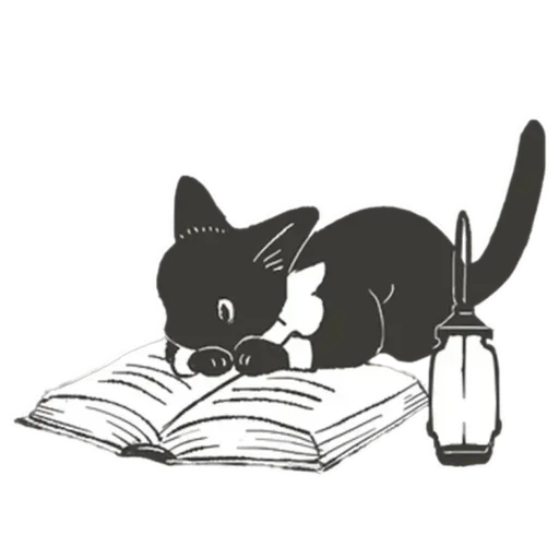 📖 Стикер «Cat and Rabbit in Wonderland» для Telegram