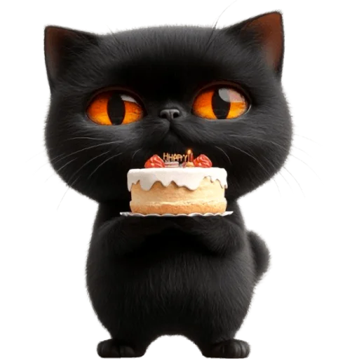 🎂 Стикер «Угрюмый кот» для Telegram