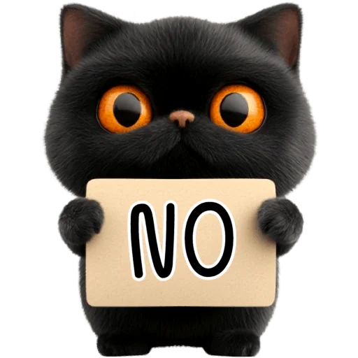 🙅‍♂ Стикер «Угрюмый кот» для Telegram