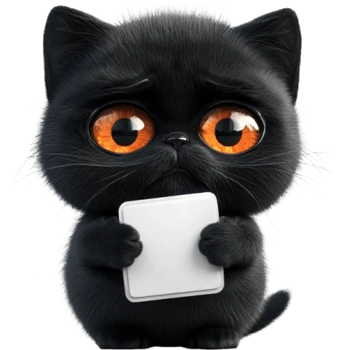 🥺 Стикер «Угрюмый кот» для Telegram