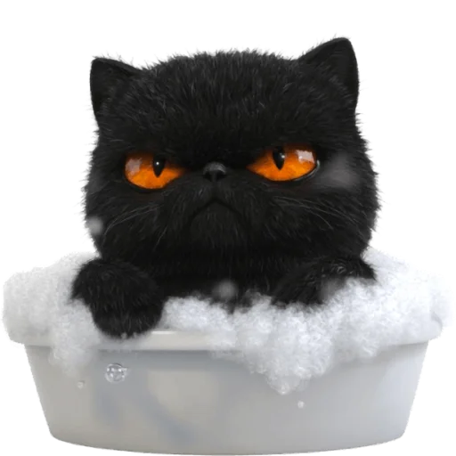 🛀 Стикер «Угрюмый кот» для Telegram