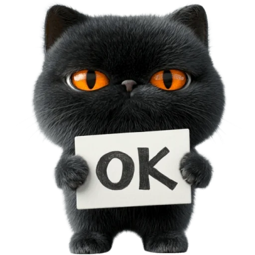 👌 Стикер «Угрюмый кот» для Telegram
