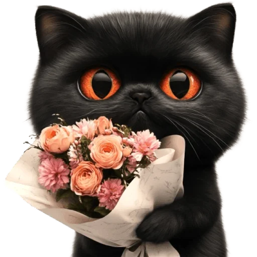💐 Стикер «Угрюмый кот» для Telegram