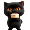 🎂 Эмодзи «Угрюмый кот» для Telegram