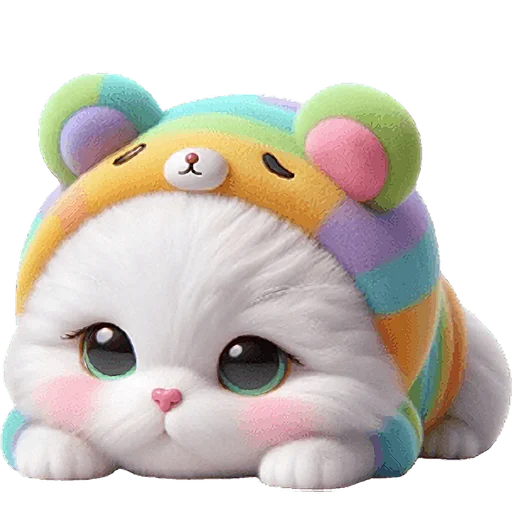 🫠 Стикер «Радужный мяу мишка» для Telegram