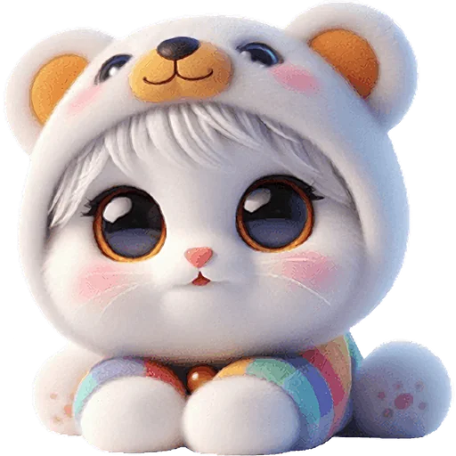 🥹 Стикер «Радужный мяу мишка» для Telegram