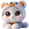 🥹 Эмодзи «Радужный мяу мишка» для Telegram