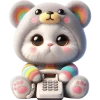 ☎️ Эмодзи «Радужный мяу мишка» для Telegram