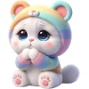🥺 Эмодзи «Радужный мяу мишка» для Telegram