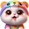 😋 Эмодзи «Радужный мяу мишка» для Telegram