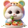 😋 Эмодзи «Радужный мяу мишка» для Telegram