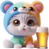 🍺 Эмодзи «Радужный мяу мишка» для Telegram