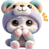 🫢 Эмодзи «Радужный мяу мишка» для Telegram