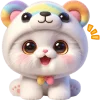 😃 Эмодзи «Радужный мяу мишка» для Telegram
