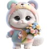 💐 Эмодзи «Радужный мяу мишка» для Telegram