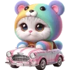 🚗 Эмодзи «Радужный мяу мишка» для Telegram
