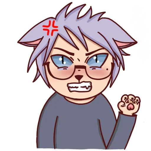 😡 Стикер «Cat boy for you» для Telegram