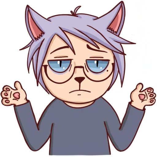 🤷‍♀️ Стикер «Cat boy for you» для Telegram