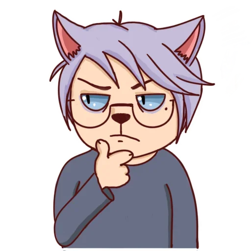 🤫 Стикер «Cat boy for you» для Telegram