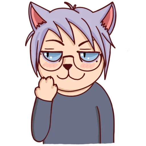 😔 Стикер «Cat boy for you» для Telegram