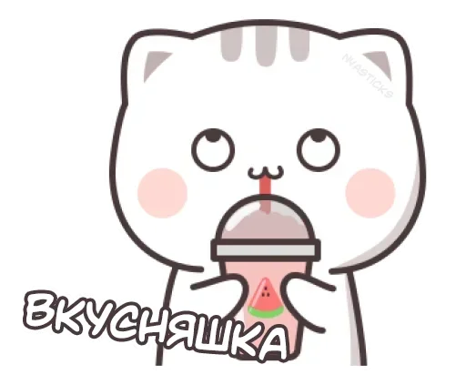 😋 Стикер «Котэ-тян» для Telegram