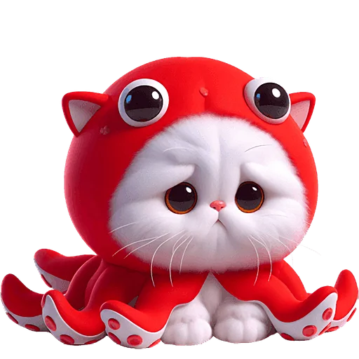 😞 Стикер «Кот кальмар» для Telegram