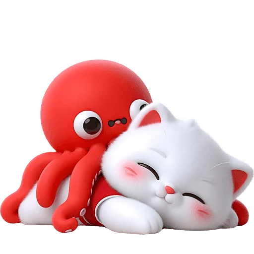 😴 Стикер «Кот кальмар» для Telegram